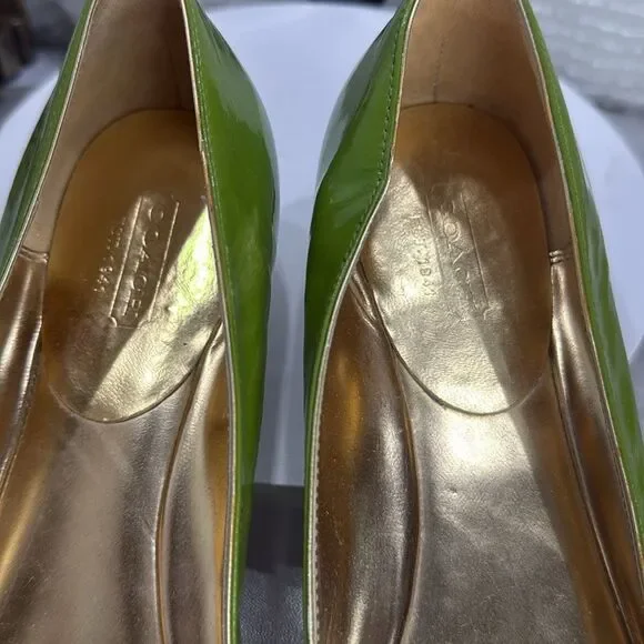 (B) Coach Loafers- Kiwi Green/ Patent, size 8B - Picture 10 of 12